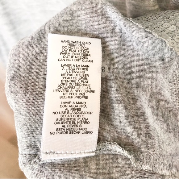 Saks OFF 5TH Grey Rayon top with sleeves - Picture 9 of 9